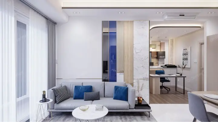 Bảng Giá Thiết Kế Thi Công Nội Thất Căn 1 Phòng Ngủ 40m2 Theo Phong Cách Tân Cổ Điển/neo Classic