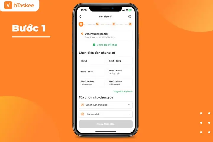 Hướng Dẫn 6 Bước Đặt Lịch Chuyển Nhà Tại Huyện Đan Phượng Trên Ứng Dụng Btaskee Đơn Giản