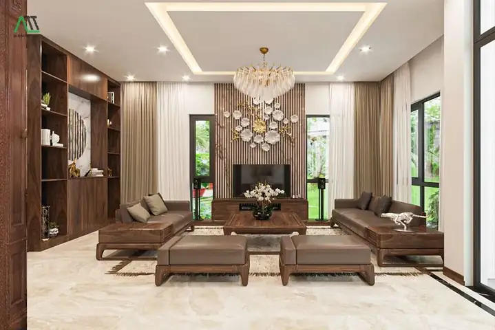 Gợi Ý Các Mẫu Lam Gỗ Phòng Khách Đẹp