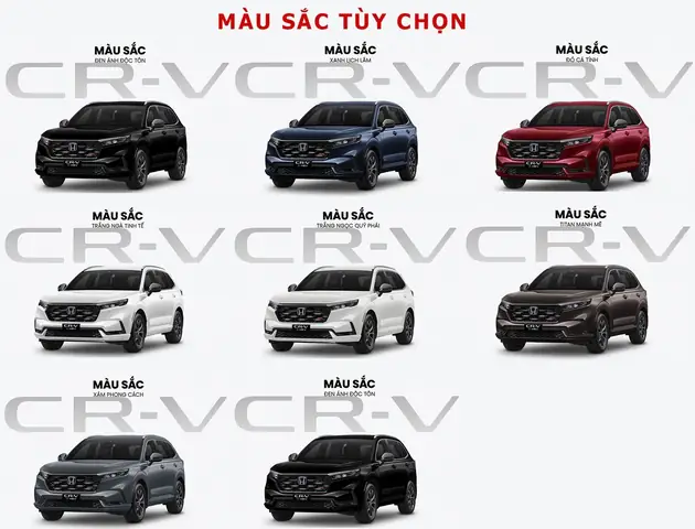 Màu Xe Honda Cr-v 2025