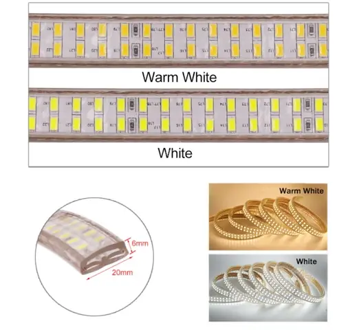 Led Dây Hắt Trần Thạch Cao Mã Vh2835 2 Đường Led 156 Bóng / 1 Mét
