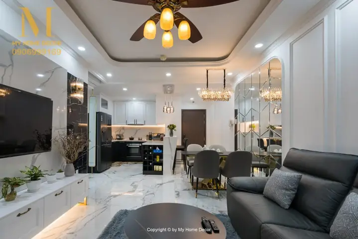 Thiết Kế Nội Thất Căn Hộ Q7 Saigon Riverside Complex Phong Cách Tân Cổ Điển