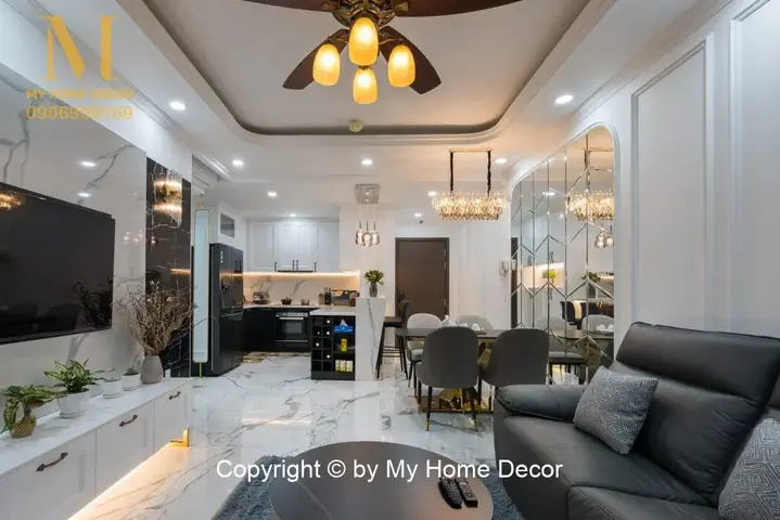 Thiết Kế Nội Thất Căn Hộ Q7 Saigon Riverside Complex Phong Cách Tân Cổ Điển