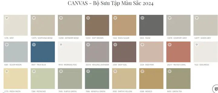 Bảng Màu Sơn Nội Thất Jotun – Bộ Sưu Tập Màu Sắc Canva 2024 Bảng Màu Sơn Nội Thất Jotun – Bộ Sưu Tập Màu Sắc Canva 2024