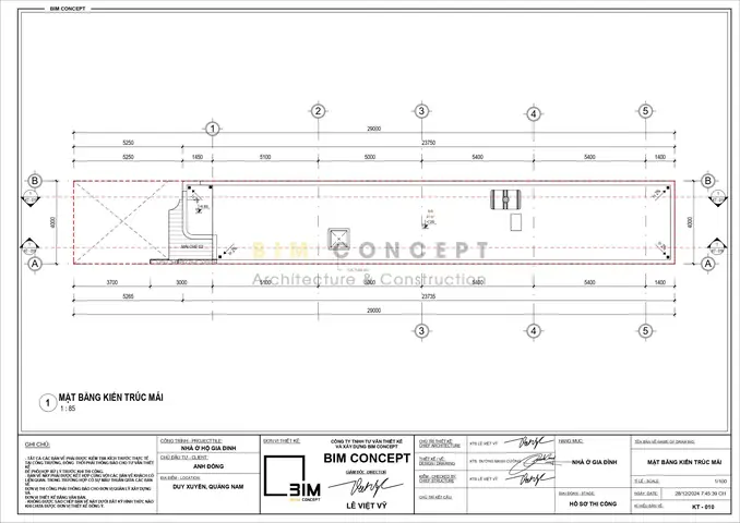 Mặt Bằng Nhà Phố 4 X 29m Phần Mái Mặt Bằng Nhà Phố 4 X 29m Phần Mái