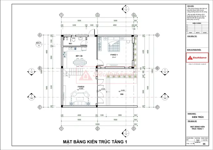 Bản Vẽ Tầng 1