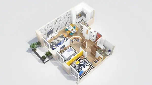 40 Mẫu Thiết Kế Nội Thất Chung Cư 2 Phòng Ngủ