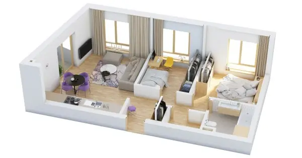 40 Mẫu Thiết Kế Nội Thất Chung Cư 2 Phòng Ngủ