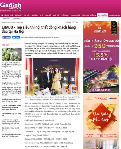 Báo Gia Đình -top Siêu Thị Nội Thất Đông Khách Hàng Đầu Hà Nội