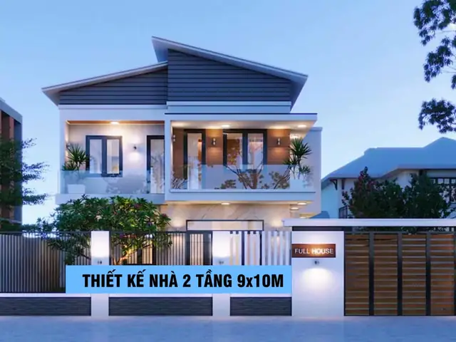 Chia Sẻ 25 Bản Vẽ Thiết Kế Nhà 2 Tầng 9x10m Đẹp Được Yêu Thích Nhất