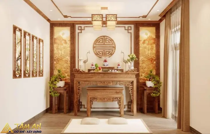 Mẫu Giấy Dán Tường Phòng Thờ