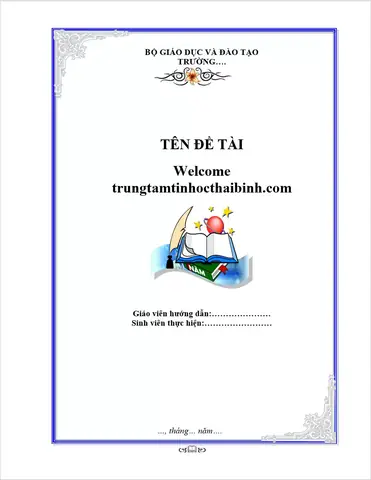 Một Số Hình Ảnh Mẫu Trang Bìa Một Số Hình Ảnh Mẫu Trang Bìa