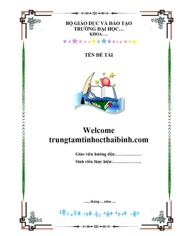 Một Số Hình Ảnh Mẫu Trang Bìa Một Số Hình Ảnh Mẫu Trang Bìa
