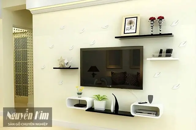 Các Mẫu Kệ Ti Vi Phòng Khách Làm Từ Gỗ Trang Trí Nội Thất