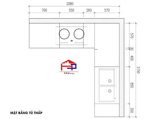 Ý Tưởng Thiết Kế Mẫu Tủ Bếp Bằng Gỗ Sồi Mỹ Tbsm08 Nhà Anh Viễn - Thôn Lời, Đặng Xá, Gia Lâm