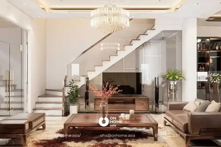 Mẫu 7: Phòng Khách Nhà Phố Hiện Đại.
