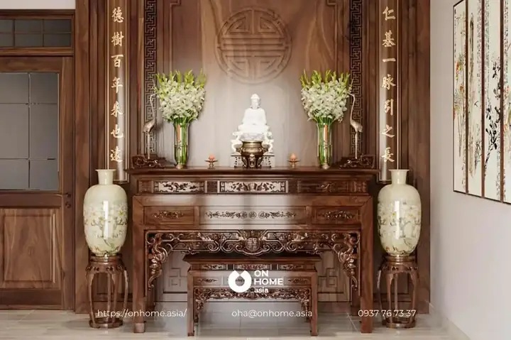 Bàn Thờ Gỗ Óc Chó.