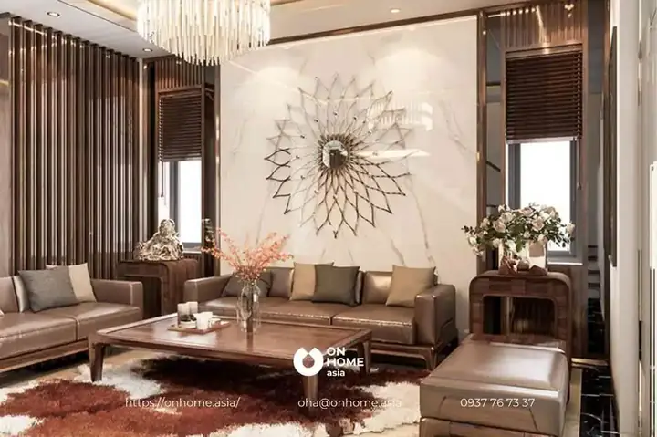 Mẫu 7: Phòng Khách Nhà Phố Hiện Đại.