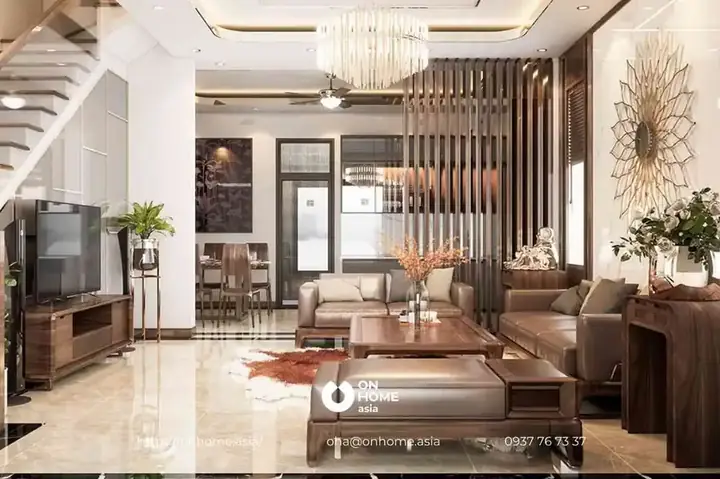 Mẫu 7: Phòng Khách Nhà Phố Hiện Đại.