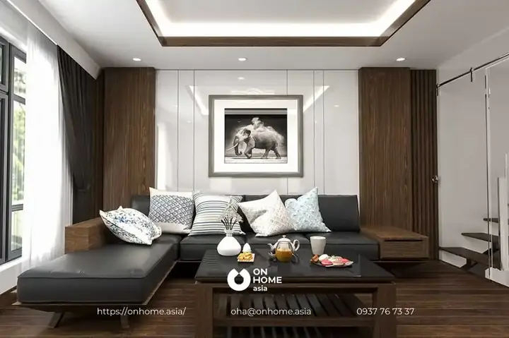 Cách Sắp Xếp Bàn Ghế Phòng Khách Gỗ Óc Chó.