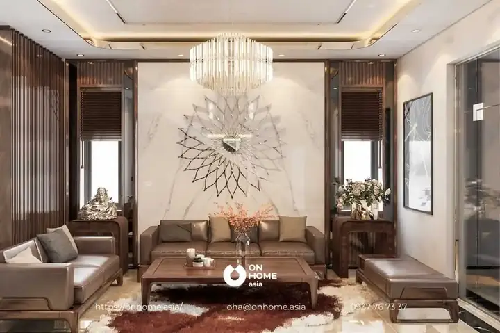 Mẫu 7: Phòng Khách Nhà Phố Hiện Đại.