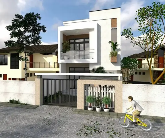 Mẫu Nhà Phố 2 Tầng 7x15m Có Gara