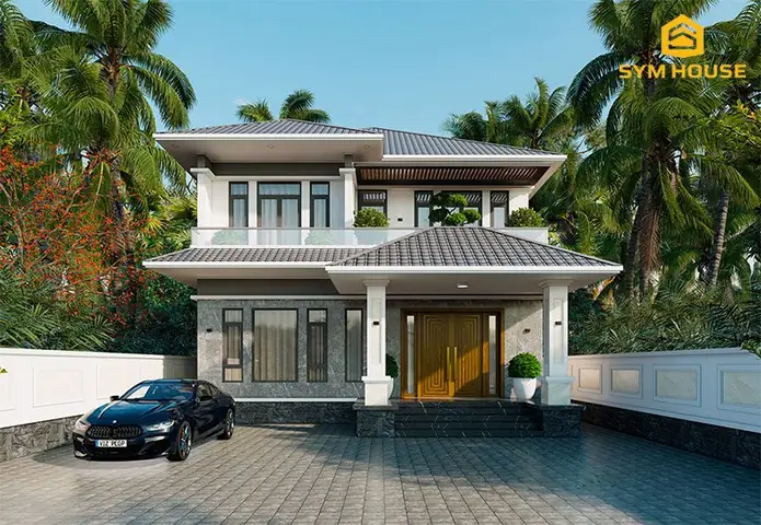 Mẫu Nhà Phố 2 Tầng 7x15m Mái Nhật
