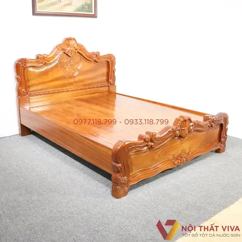 Mẫu Giường Ngủ Gỗ Tự Nhiên Chắc Chắn, Bền Đẹp, Giá Tốt Tại Nội Thất Viva. Mẫu Giường Ngủ Gỗ Tự Nhiên Chắc Chắn, Bền Đẹp, Giá Tốt Tại Nội Thất Viva.