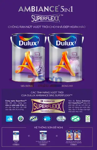 Bảng Màu Sơn Dulux 5 In 1 Trong Nhà: Bảng Màu Sơn Dulux 5 In 1 Trong Nhà: