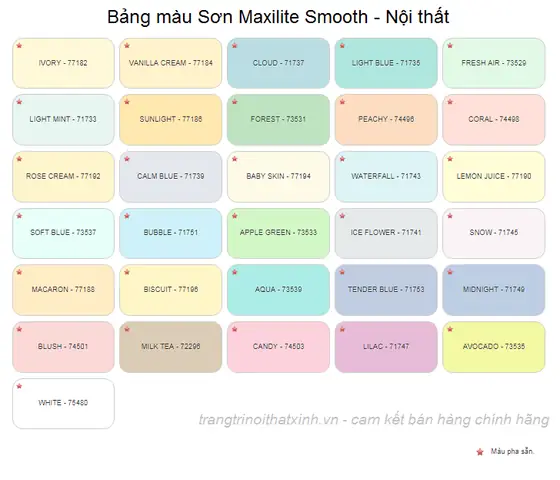 Bang Mau Son Maxilite Smooth