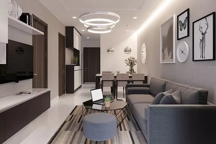 Thiết Kế Phòng Khách 12m2 Cho Nhà Ống