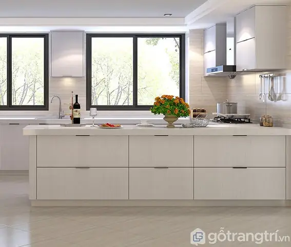 Đóng Tủ Bếp Màu Trắng Ở Đâu Chất Lượng?