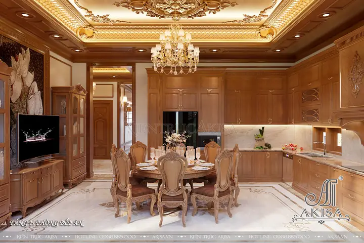 Mẫu Nội Thất Gỗ Hương Phong Cách Tân Cổ Điển (cđt: Ông Thái - Quảng Bình) Nt12767