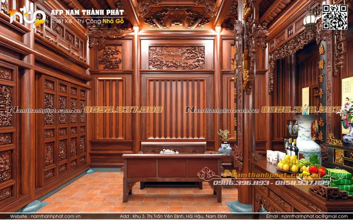 Một Số Phối Cảnh Nội Thất Nhà Thờ Họ 3 Gian