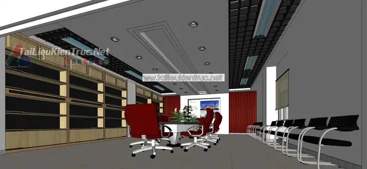 Lựa Chọn Và Sử Dụng Model Nội Thất Sketchup Vách Ngăn Văn Phòng Hiệu Quả