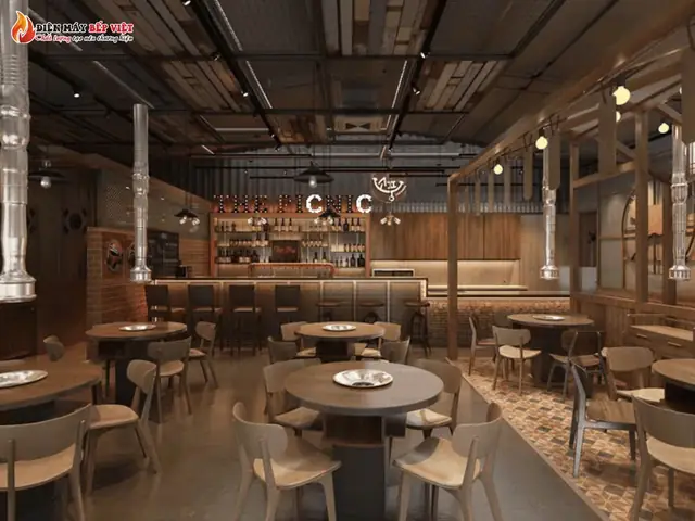 Thiết Kế Nhà Hàng Lẩu Nướng Hàn Quốc Theo Phong Cách Bbq