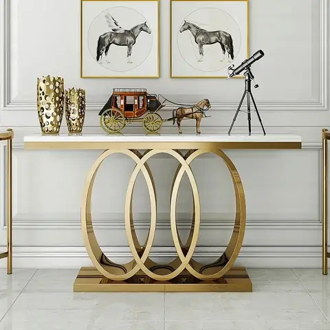 Bàn Console Inox Mạ Vàng