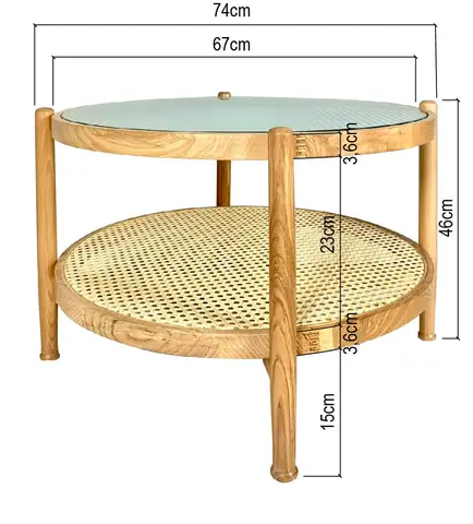 Bàn Trà Xdaily - Rattan Cofee Table - Phong Cách Bắc Âu Đơn Giản Nhưng Đầy Tinh Tế