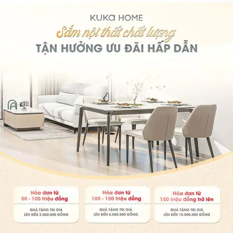Sắm Nội Thất Sang - Nhận Quà Tặng Cao Cấp Từ Kuka Home