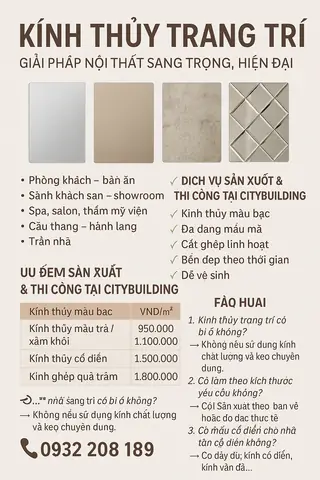 💎 Ưu Điểm Nổi Bật Của Kính Thủy Trang Trí