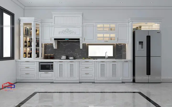 Ý Tưởng Thiết Kế Tủ Bếp Mdf Lõi Xanh Tbmd07 Sơn Màu Trắng Hiện Đại, Sang Trọng Nhà Chị Hương Ý Tưởng Thiết Kế Tủ Bếp Mdf Lõi Xanh Tbmd07 Sơn Màu Trắng Hiện Đại, Sang Trọng Nhà Chị Hương