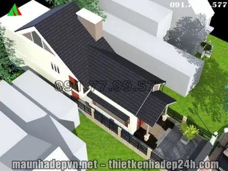 Nhà Gác Lửng Giếng Trời Nội Thất Đẹp