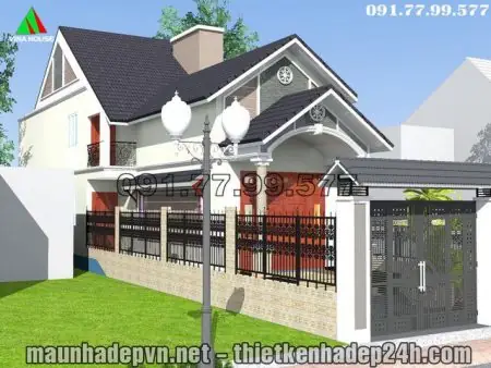Nhà Gác Lửng Giếng Trời Nội Thất Đẹp