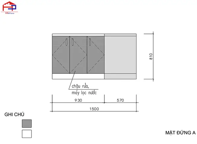 Thiết Kế Hiện Đại, Tiện Nghi Của Mẫu Tủ Bếp Gỗ Acrylic Tbac107 Nhà Anh Nghĩa - Việt Trì