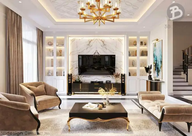 Mẫu Thiết Kế Nội Thất Nhà Phố Tân Cổ Điển Gỗ Tự Nhiên Mẫu Thiết Kế Nội Thất Nhà Phố Tân Cổ Điển Gỗ Tự Nhiên