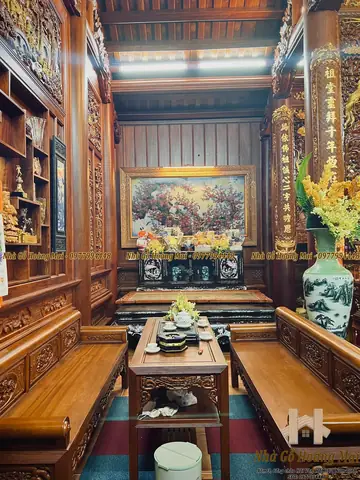 Sự Kết Hợp Giữa Sập, Tủ Chè, Bộ Bàn Ghế Trường Kỷ Sự Kết Hợp Giữa Sập, Tủ Chè, Bộ Bàn Ghế Trường Kỷ