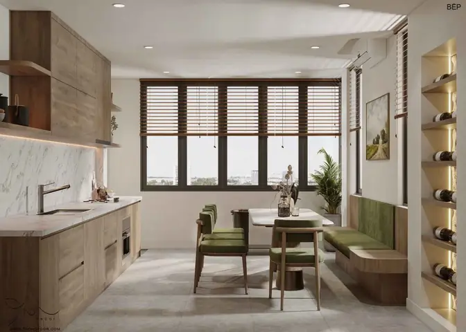 Chi Tiết Không Gian Thiết Kế Nội Thất Nhà Phố Bàn Cờ Với Phong Cách Hiện Đại