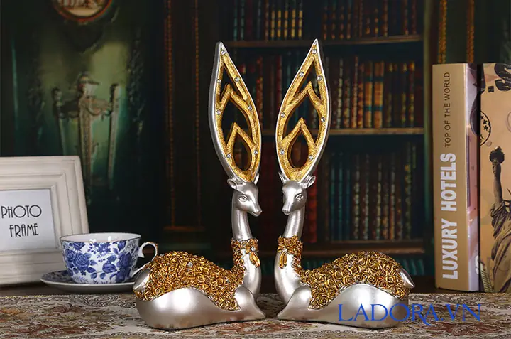 Cặp Hươu Trang Trí Nghệ Thuật – Decor Phòng Khách, Phòng Ngủ