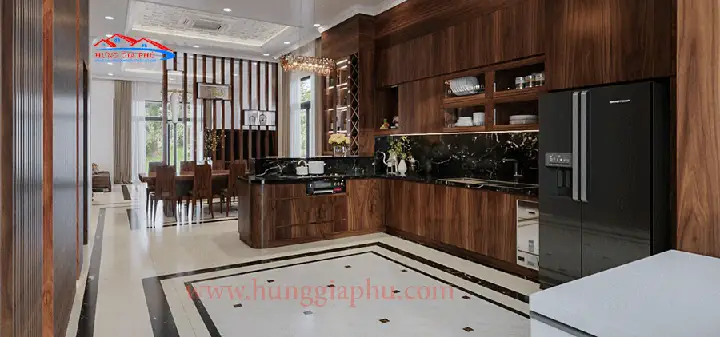 Tủ Bếp Gỗ Óc Chó