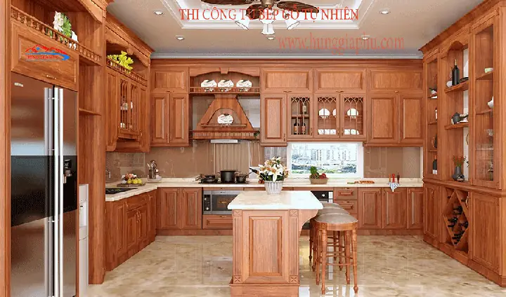 Tủ Bếp Gỗ Gõ Đỏ